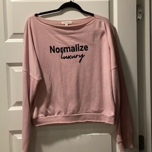 Wide Scoop Neck Sweat Shirt